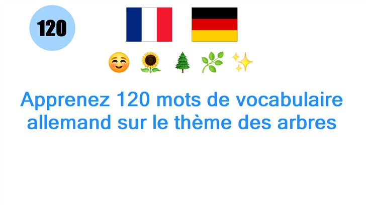 Apprenez 120 mots de vocabulaire allemand sur le thème des arbres